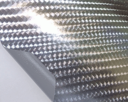 Пленка 4D под карбон (серебристый хром)